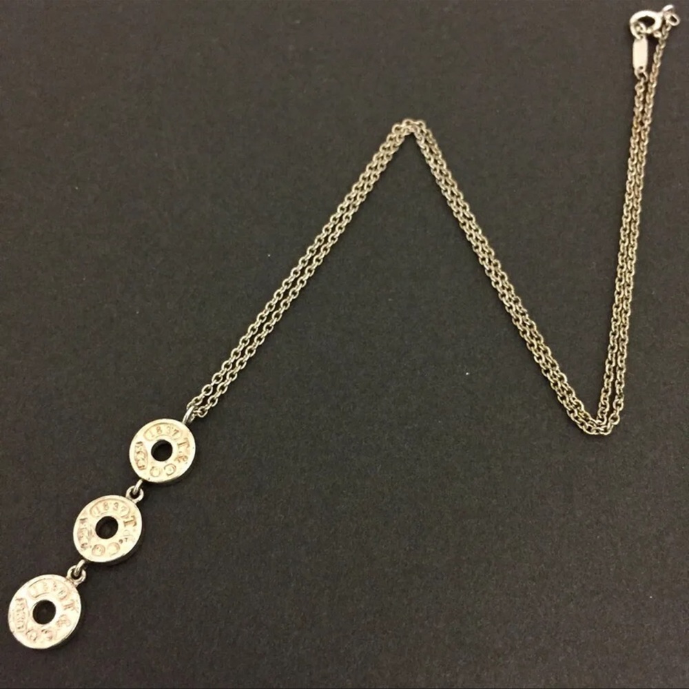 Tiffany&Co. Silver 925 1837 Triple Circle Pendant Necklace - Picture 5 of 9